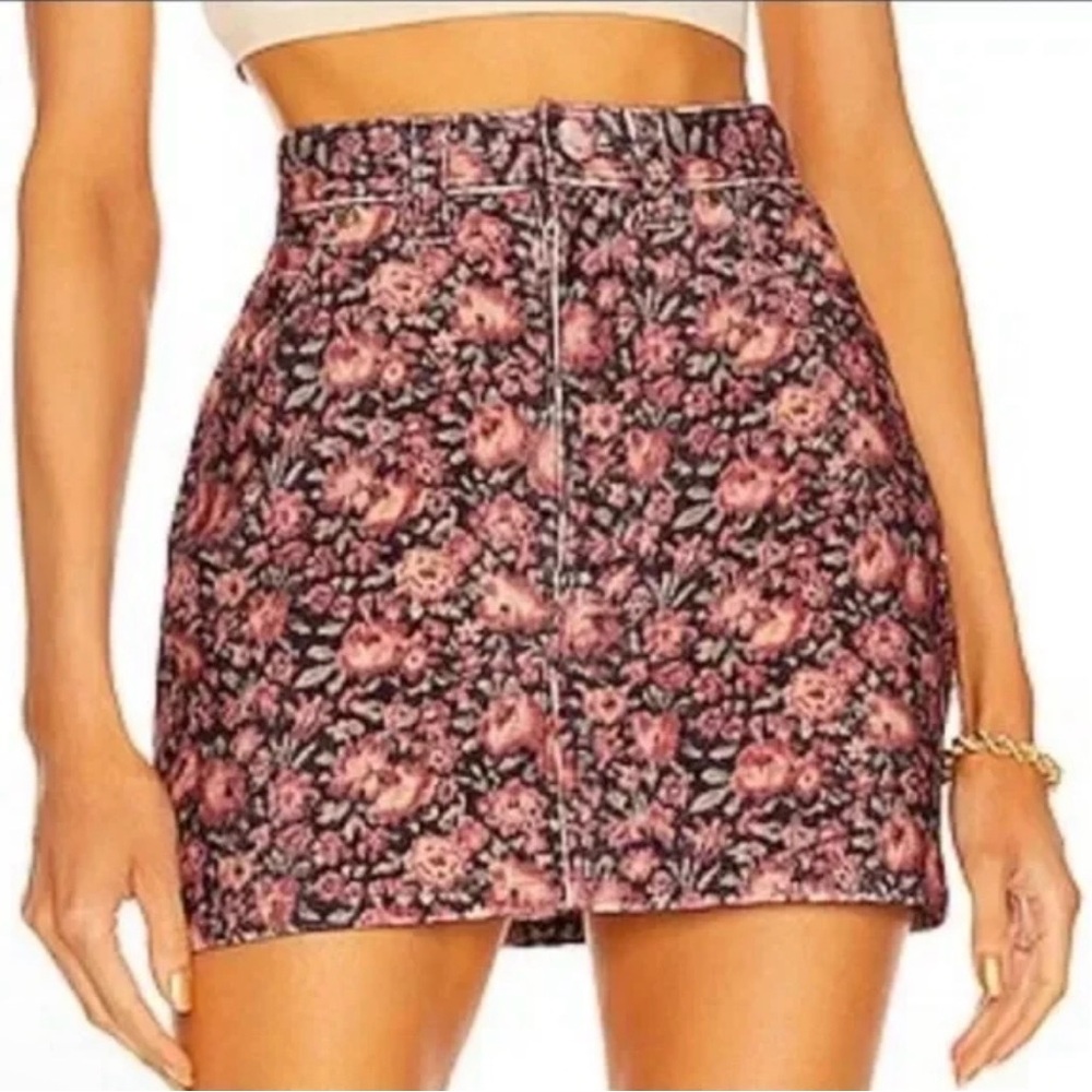 LoveShackFancy Hollywood Skirt in Blushing Berries